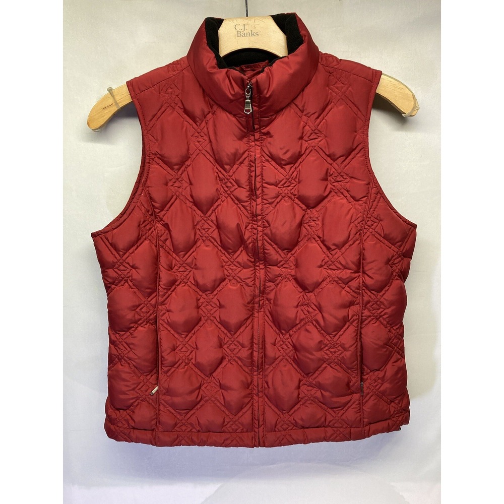 EDDIE BAUER certified Goos Down Vest Womens Large Insulated Quilted